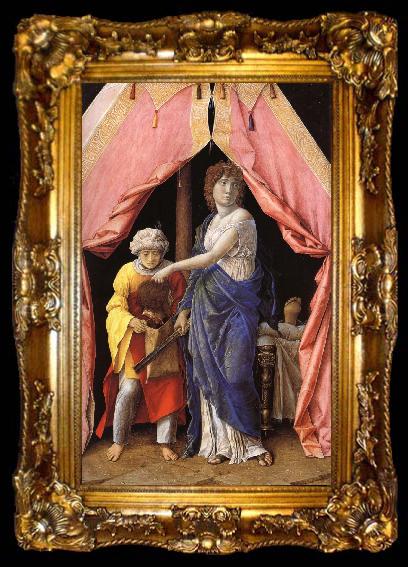 framed  Andrea Mantegna Judit with Holofernes-head, ta009-2
